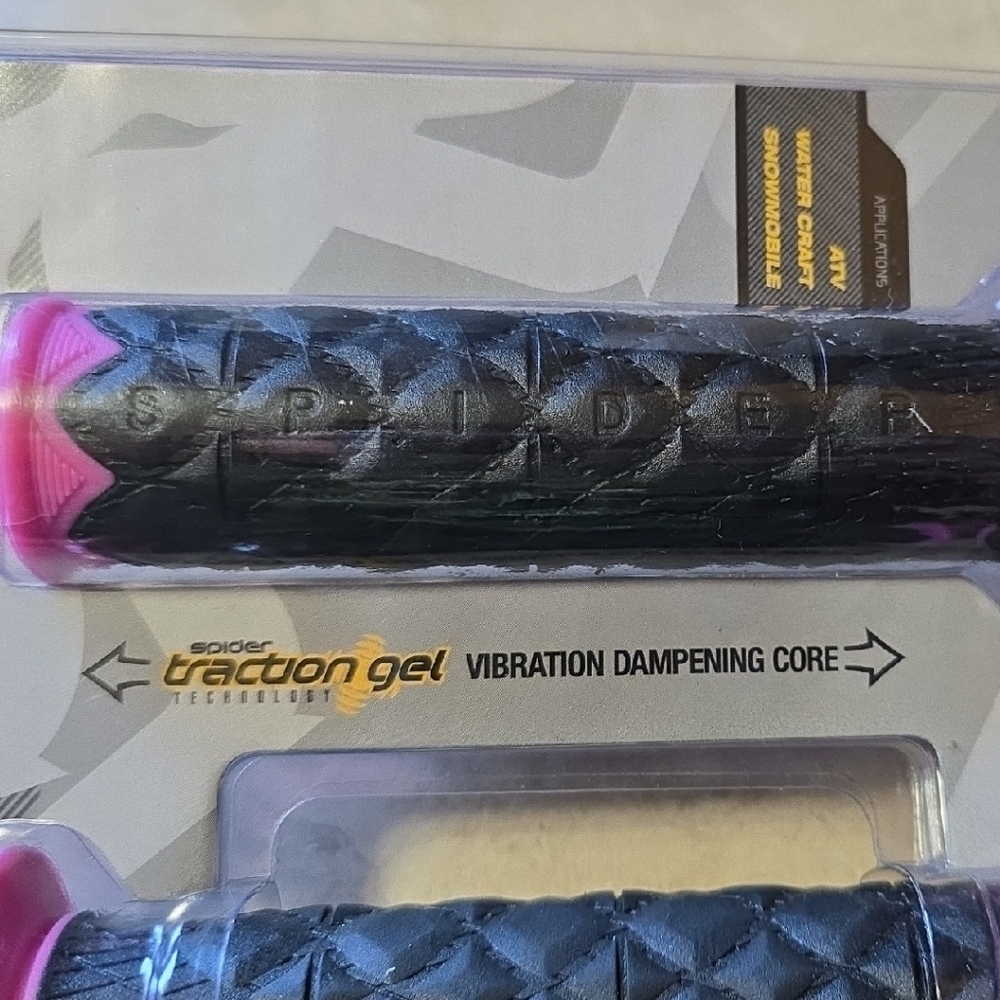 Black and Pink Handlebar Grips - Picture 4 of 4